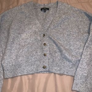 Grey cropped cardigan